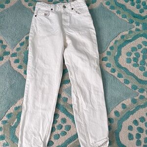 Zara High Rise White Women's Jeans